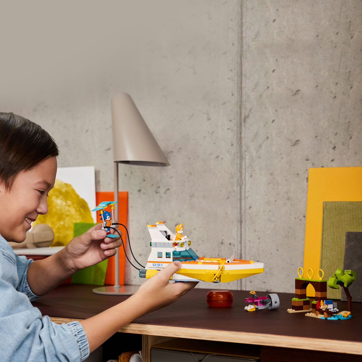 LEGO® Sonic The Hedgehog™ - Barca de aventuri a lui Tails 76997, 393 piese