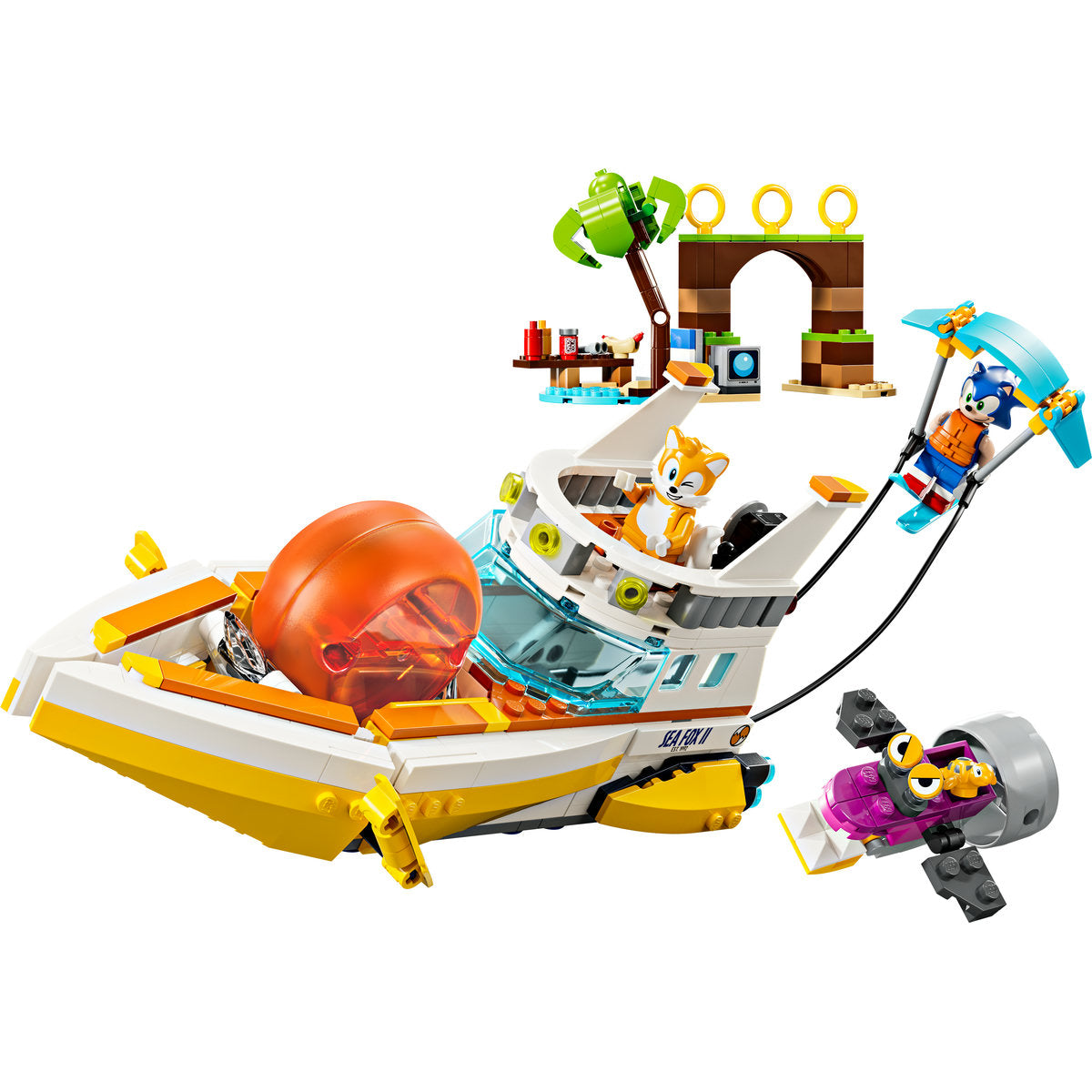 LEGO® Sonic The Hedgehog™ - Barca de aventuri a lui Tails 76997, 393 piese