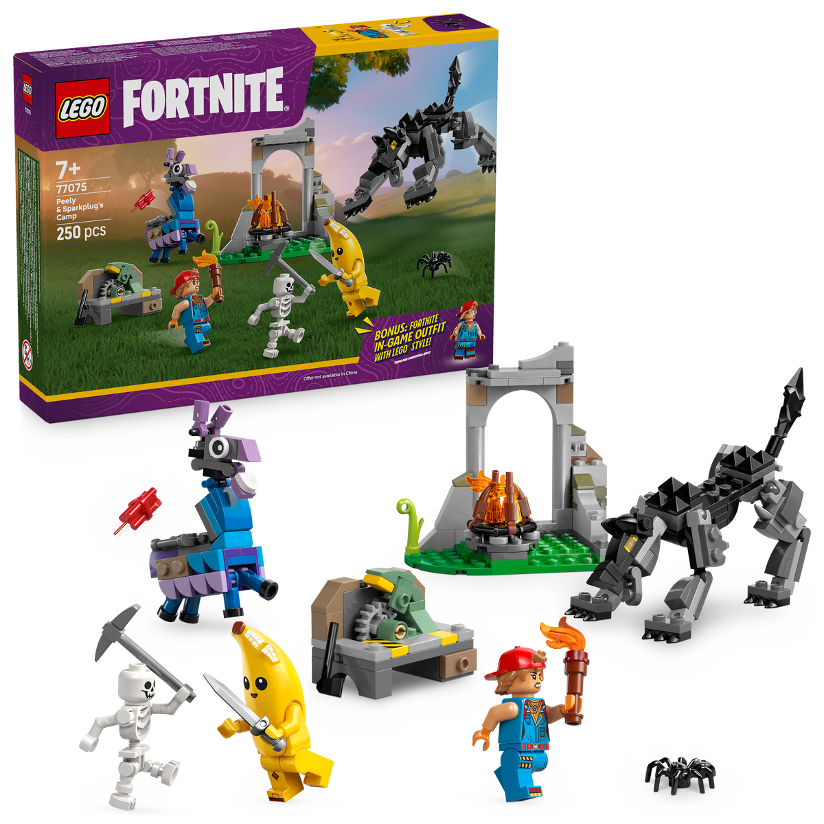 LEGO® Tabăra Lui Peely Și Sparkplug