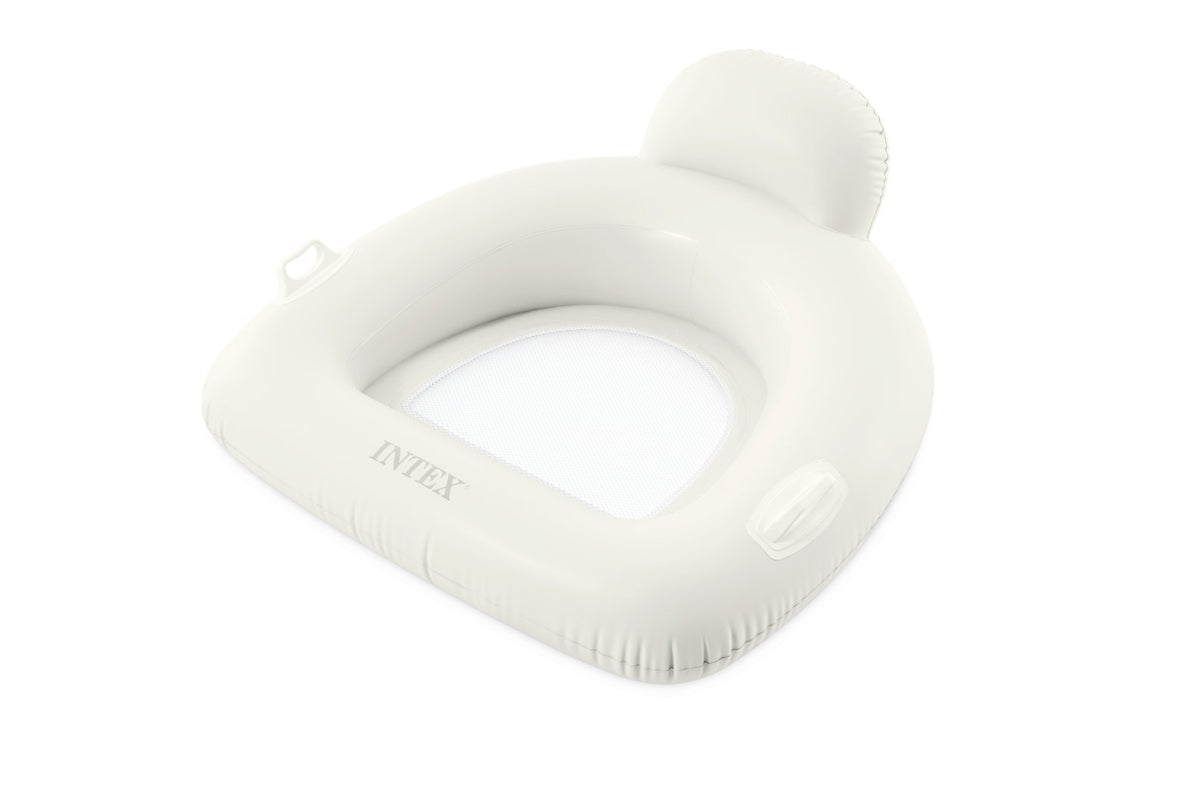 Fotoliu Intex cu baza de plasa, tetiera si manere, alb, IX56801EUALB