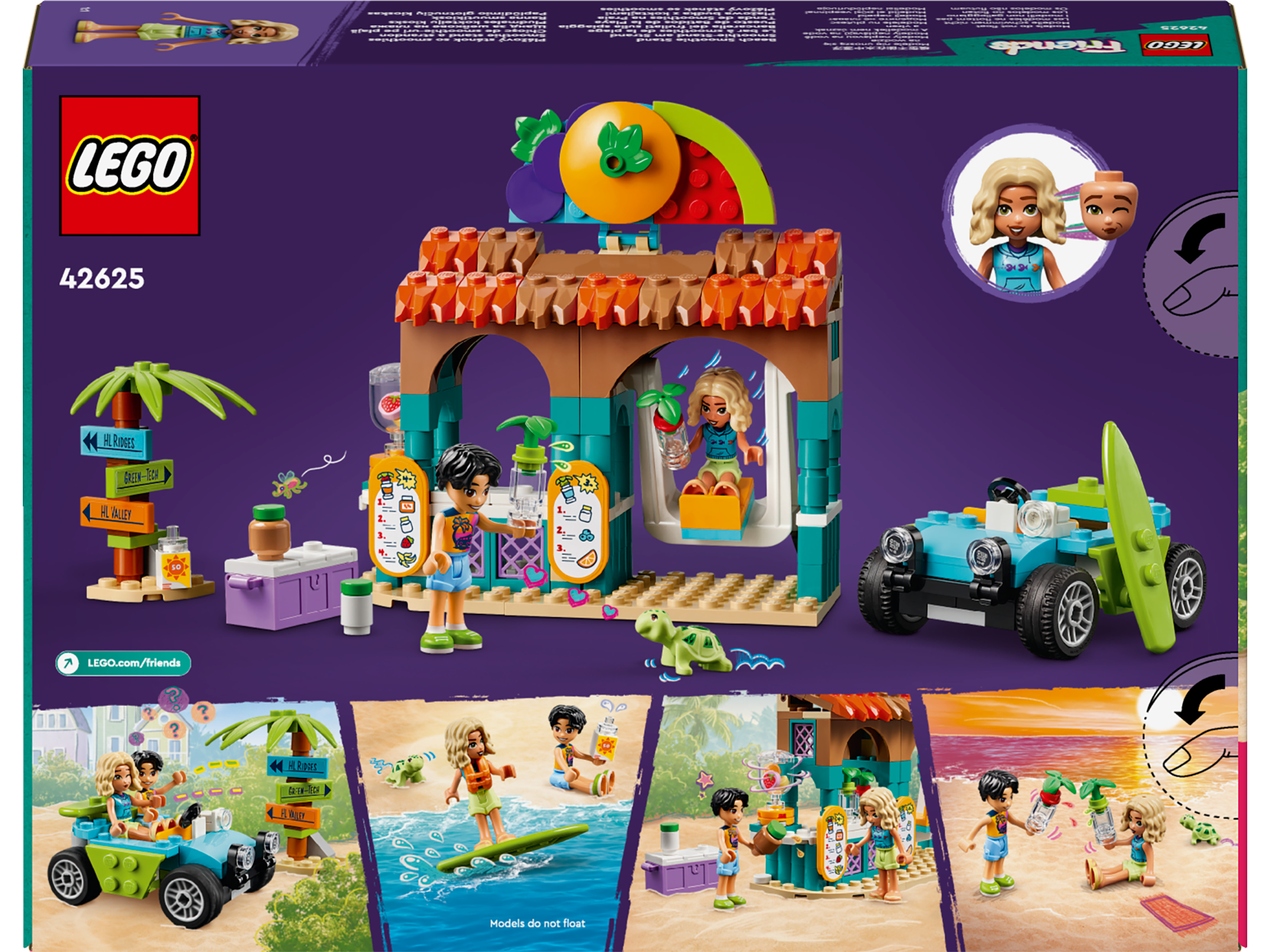 LEGO® Friends - Chiosc de smoothie-uri pe plaja 42625, 213 piese