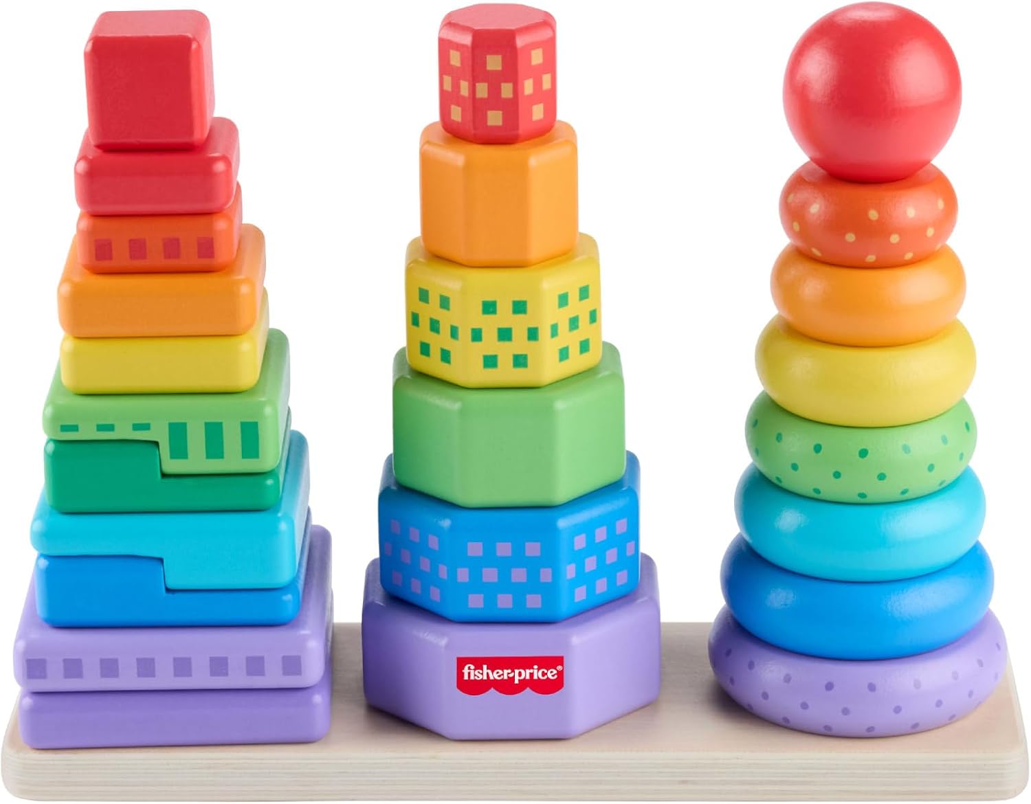 Mattel Wood: Piramida Din Lemn Fp Mthxt76