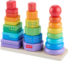 Mattel Wood: Piramida Din Lemn Fp Mthxt76