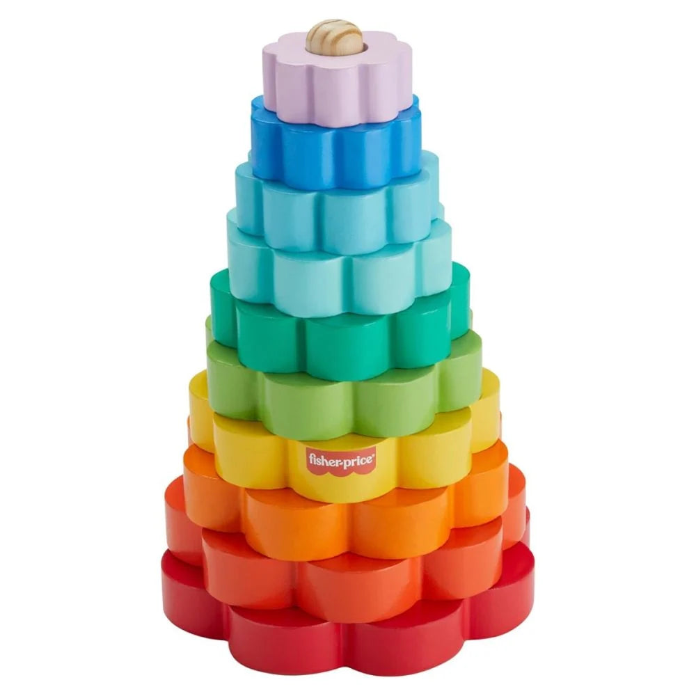 Mattel Wood Jucarie Din Lemn - Piramida Cu Inele Fp Mthxt77