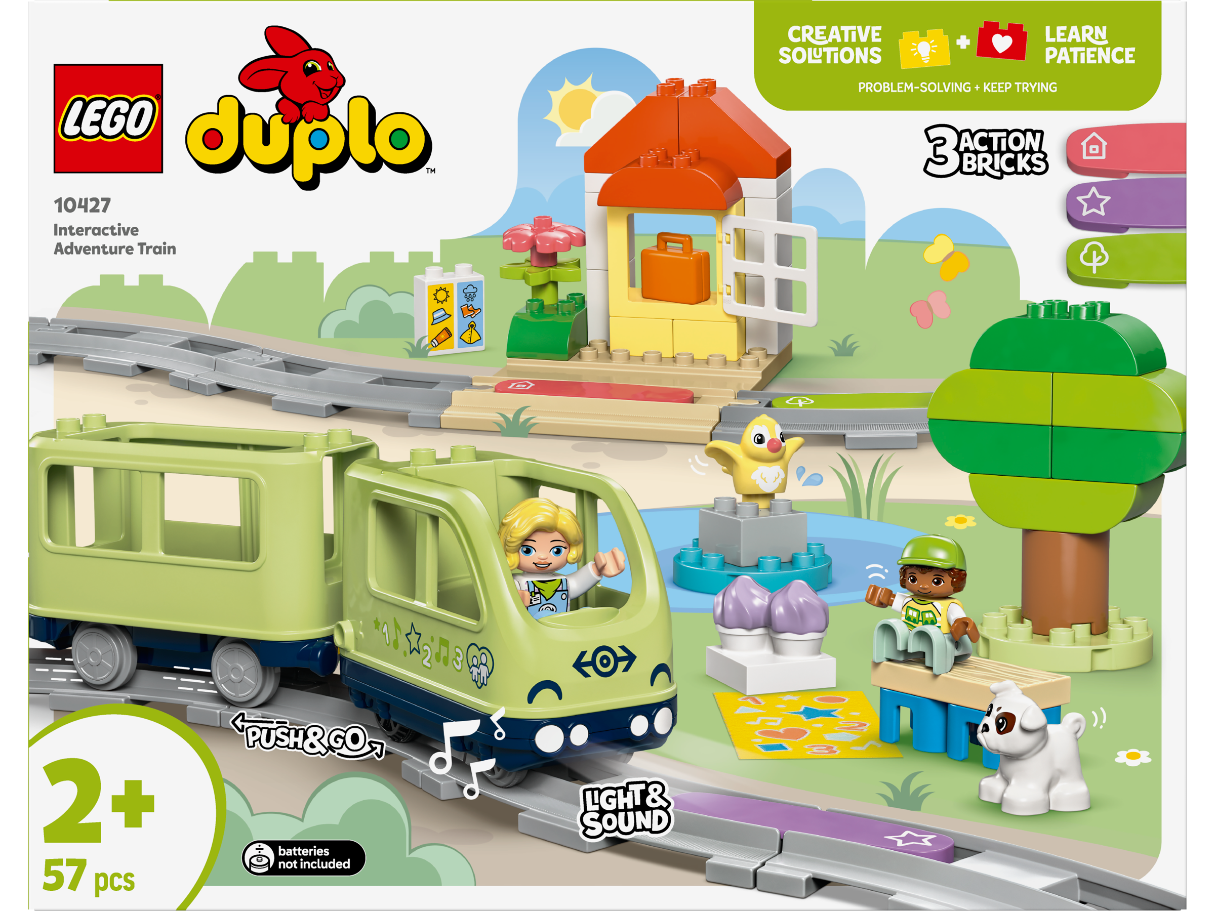 LEGO® DUPLO - Tren de aventura interactiv 10427, 57 piese