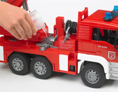 Camion de pompieri Bruder Emergency - Man TGA cu scara, pompa de apa si sirena 02771
