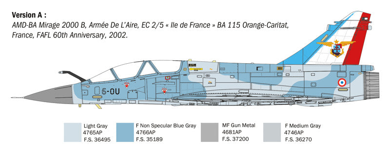 MACHETA  ITALERI AVION MIRAGE 2000 D SCARA 1:72 IT90023