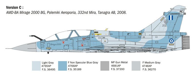 MACHETA  ITALERI AVION MIRAGE 2000 D SCARA 1:72 IT90023