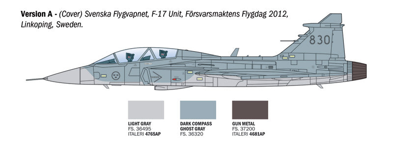MACHETA ITALERI AVION JAS-39 TWIN SEATER IT91216