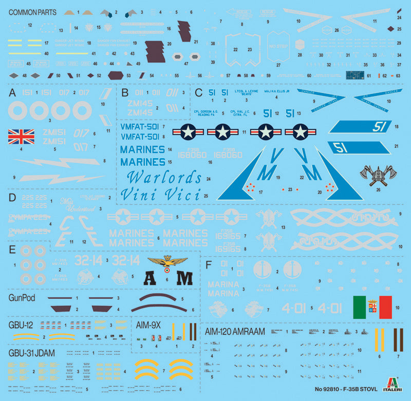 MACHETA  ITALERI AVION F-35B LIGHTNING II SCARA 1:48 IT92810