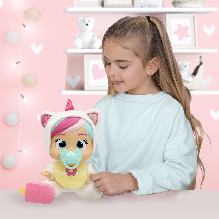Cry Babies Loving Care – Păpușă bebeluș Unicorn, 26,5 cm Lena 929562