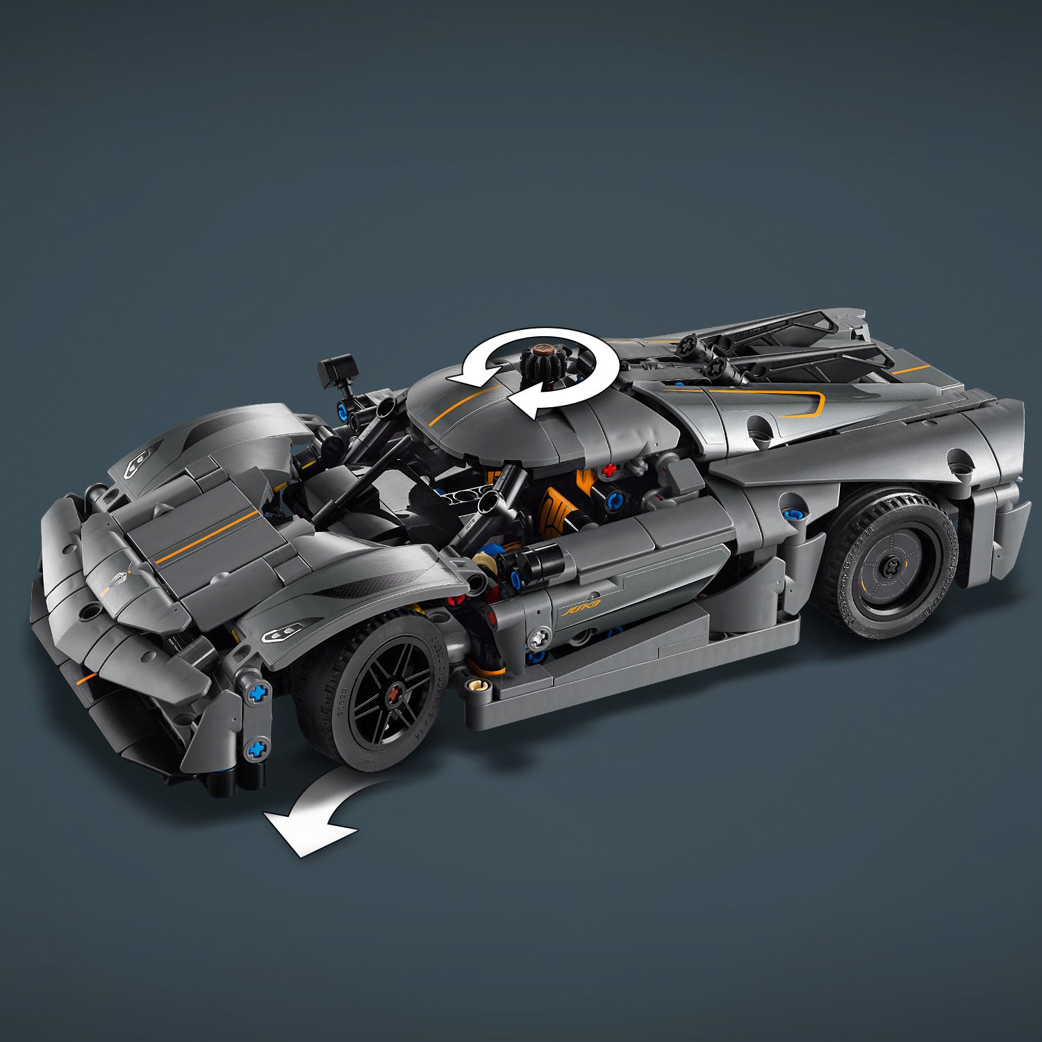 LEGO® Technic - Hipermasina Koenigsegg Jesko Absolut gri 42173, 801 piese