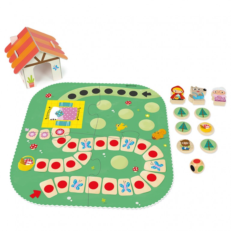 Joc educativ Goula Set 9 piese, Povestea Scufitei Rosii