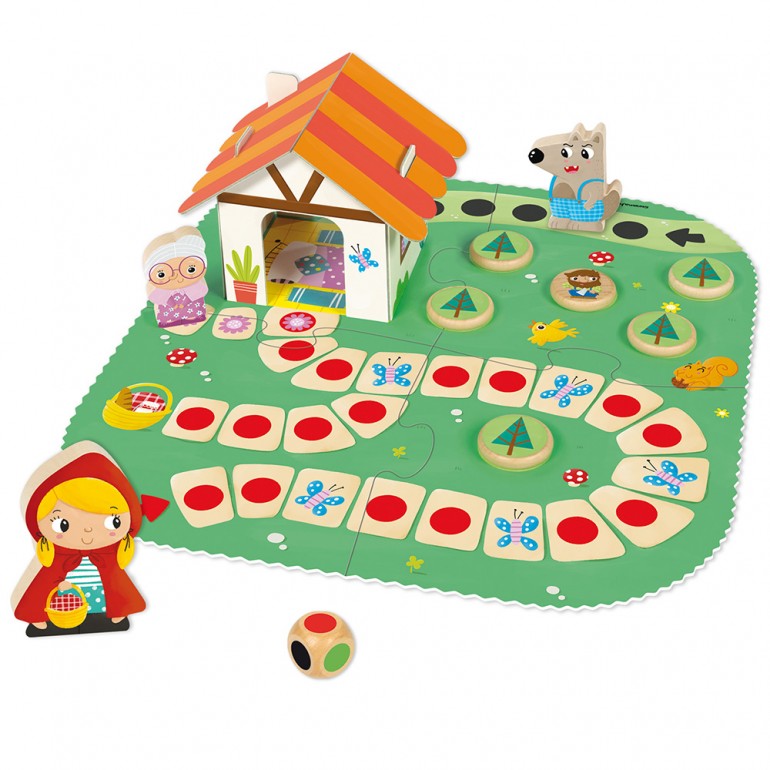 Joc educativ Goula Set 9 piese, Povestea Scufitei Rosii
