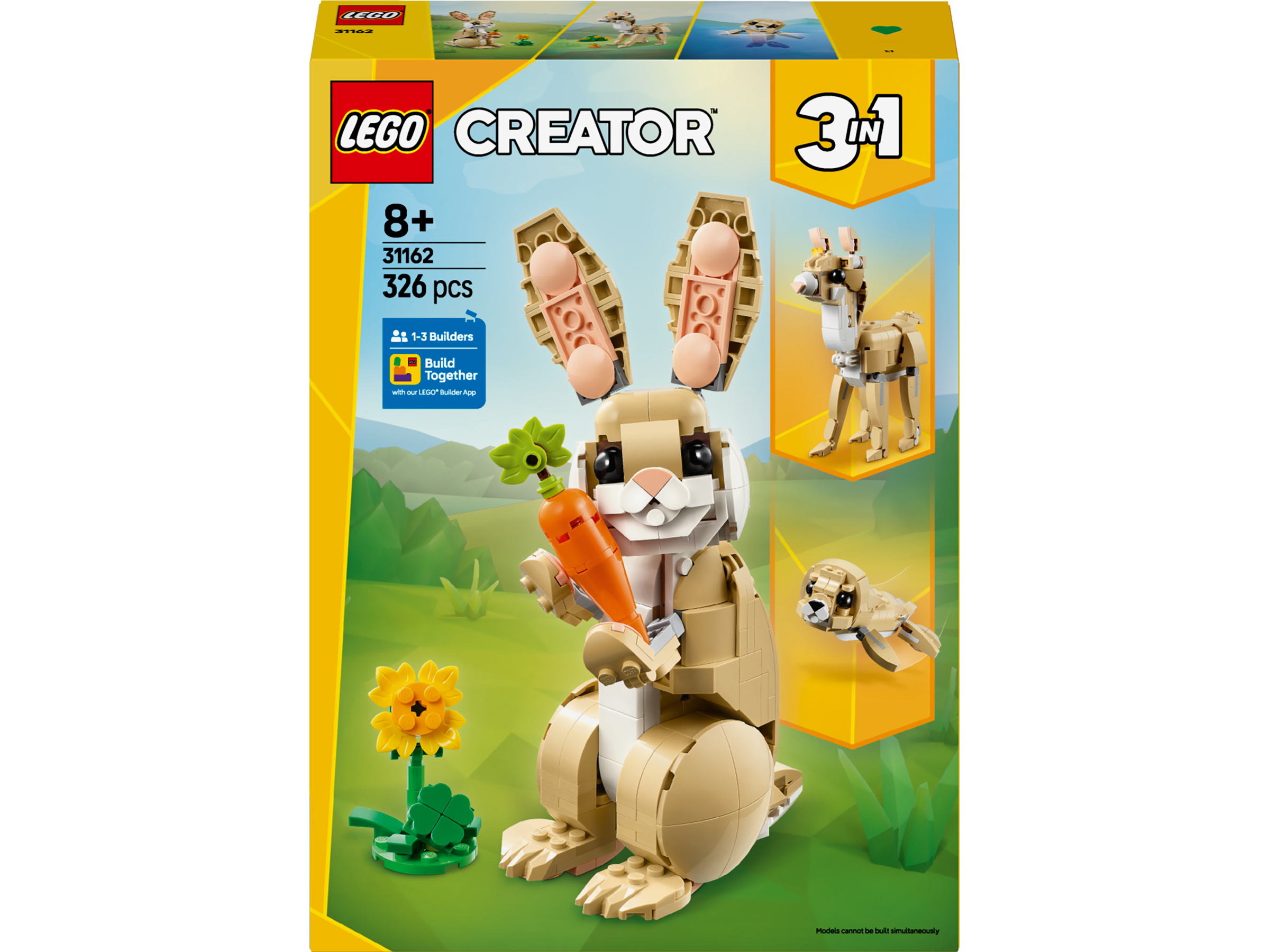 LEGO® Creator 3 in 1 - Iepuras dragalas 31162, 326 piese