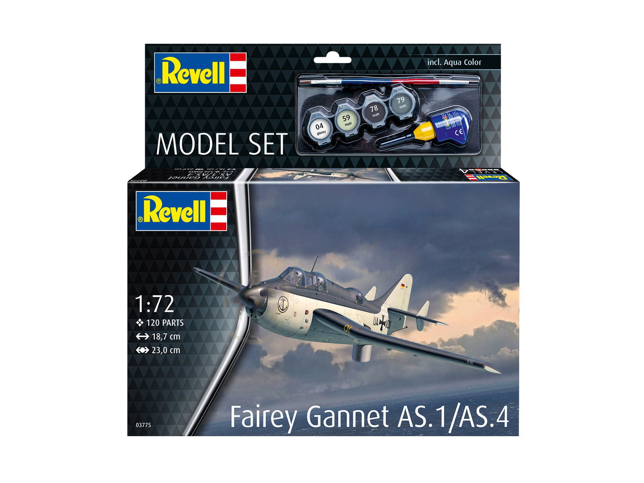 Avion Revell Model Set Fairey Gannet As.1/As.4 Scara 1:72 Rev63775