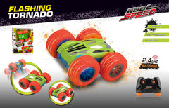 Masina Rc 13Cm 2.4Ghz R/C Flip Over Stunt Car Cu Lumini Pcdhtrc10214G