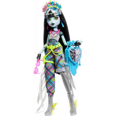 Papusa Mattel Monster High Frankie Stein Tinuta Glam Monster Festival Hxh79