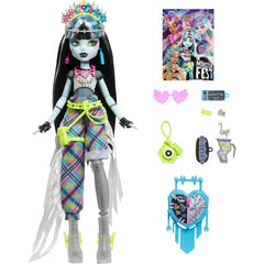 Papusa Mattel Monster High Frankie Stein Tinuta Glam Monster Festival Hxh79