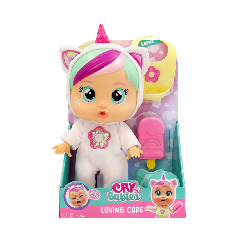Cry Babies Loving Care – Păpușă bebeluș Unicorn, 26,5 cm Lena 929562
