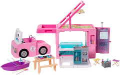 Masinuta Barbie 3 in 1 - Rulota de vis
