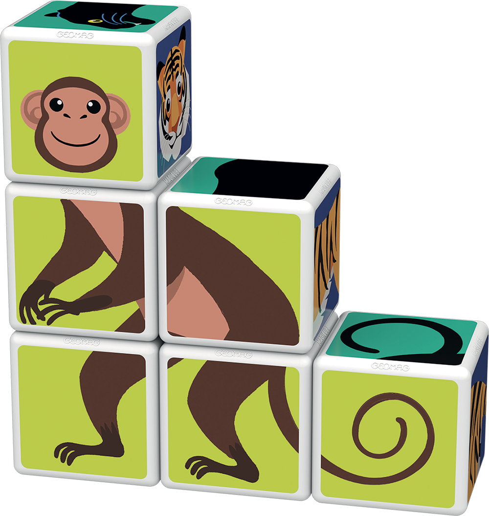 Geomag Magicube Jungla Imprimata Carduri  6 Piese Geomag145