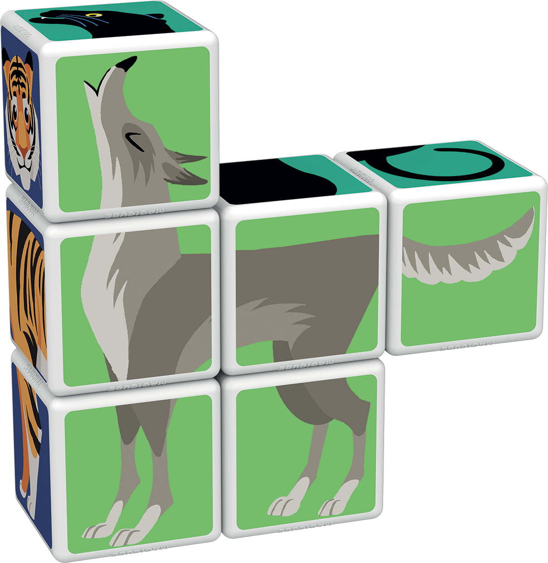 Geomag Magicube Jungla Imprimata Carduri  6 Piese Geomag145
