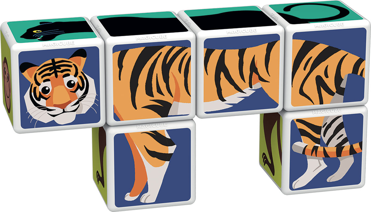 Geomag Magicube Jungla Imprimata Carduri  6 Piese Geomag145