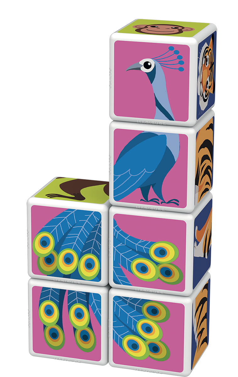 Geomag Magicube Jungla Imprimata Carduri  6 Piese Geomag145