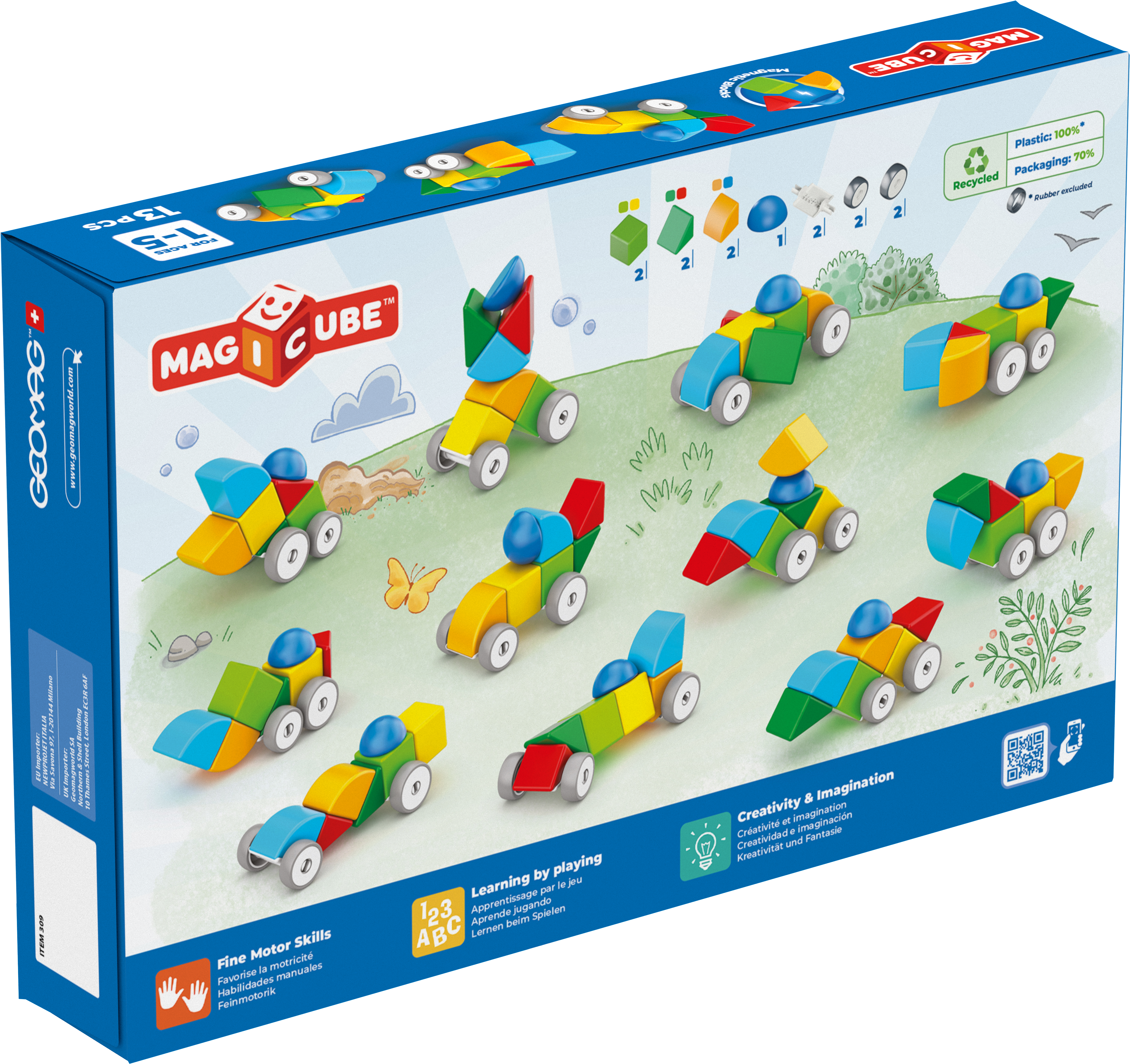 Geomag Magicube Masini 13 Piese Geomag309