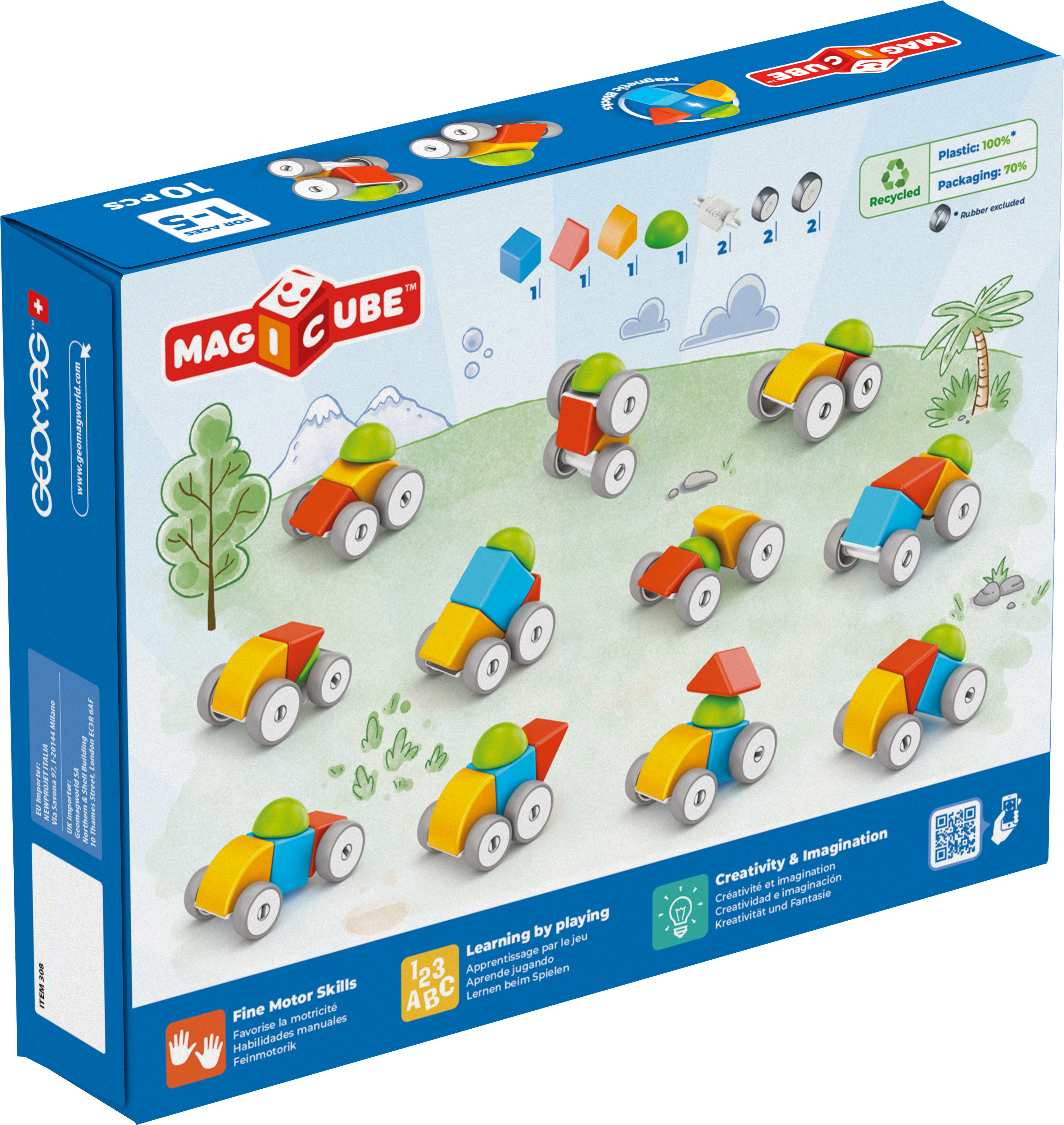 Geomag Magicube Masini 10 Piese Geomag308