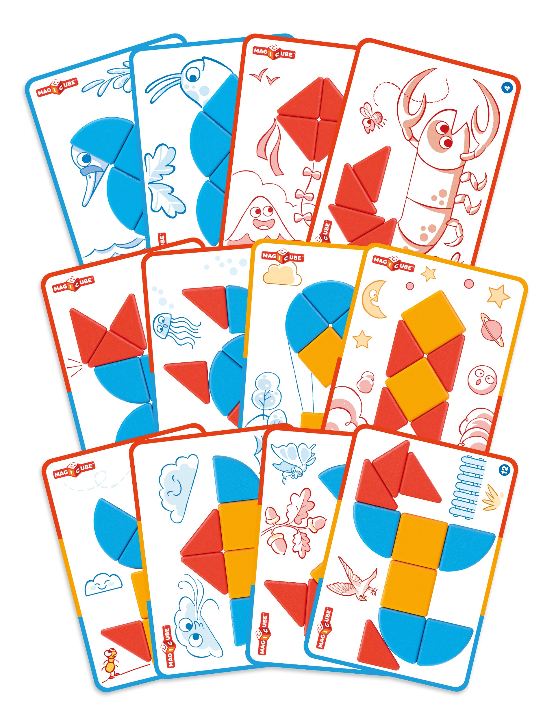Geomag Magicube Blocuri Carduri 16 Piese Geomag307