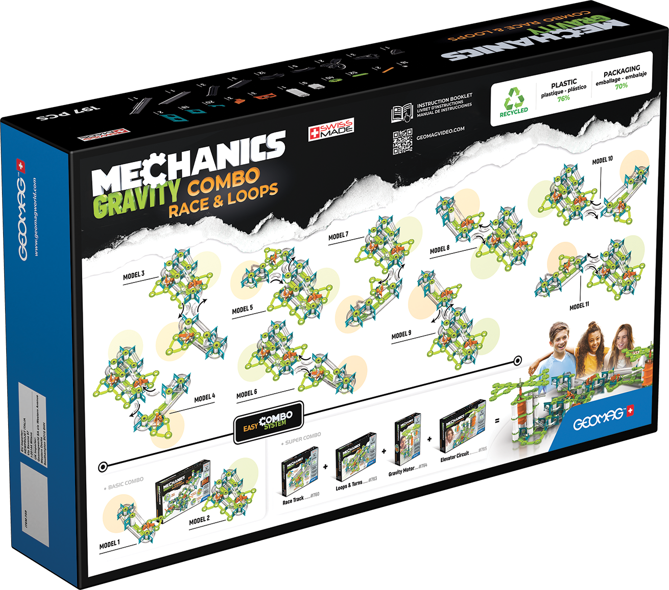 Geomag Mechanics Gravity Cursa & Loop  197 Piese Geomag759