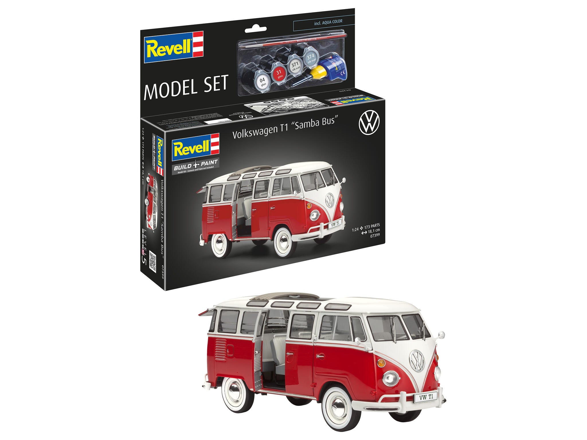 Revell Kit Volkswagen T1 Samba Bus Scara 1:24 Rev67399