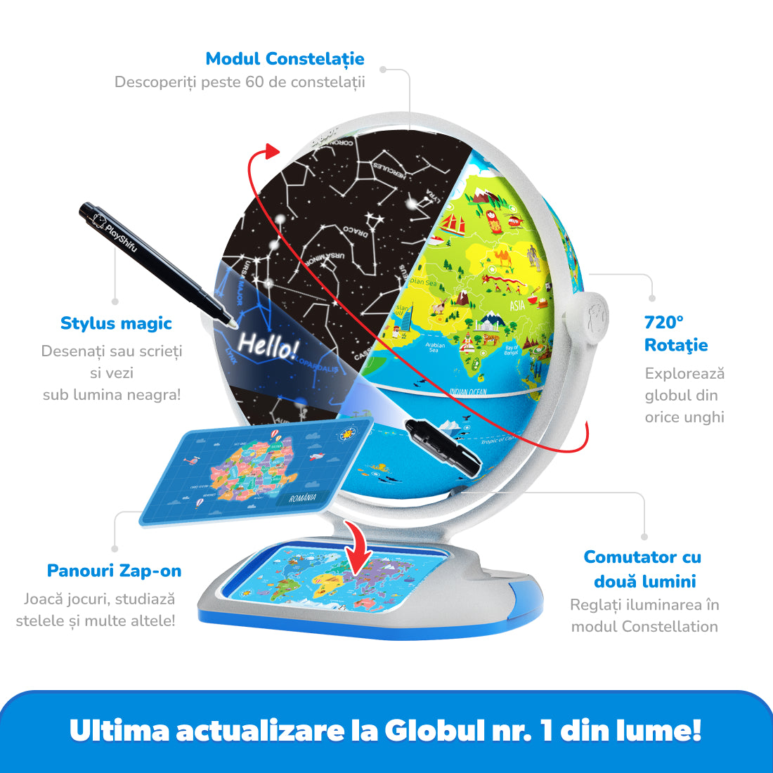 Set educativ glob interactiv Orboot in limba Romana