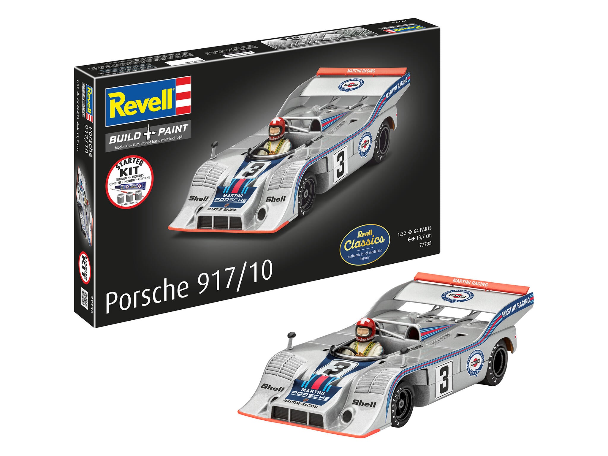 Revell Starter Kit Porsche 917/10 Scara 1:32 Rev77738