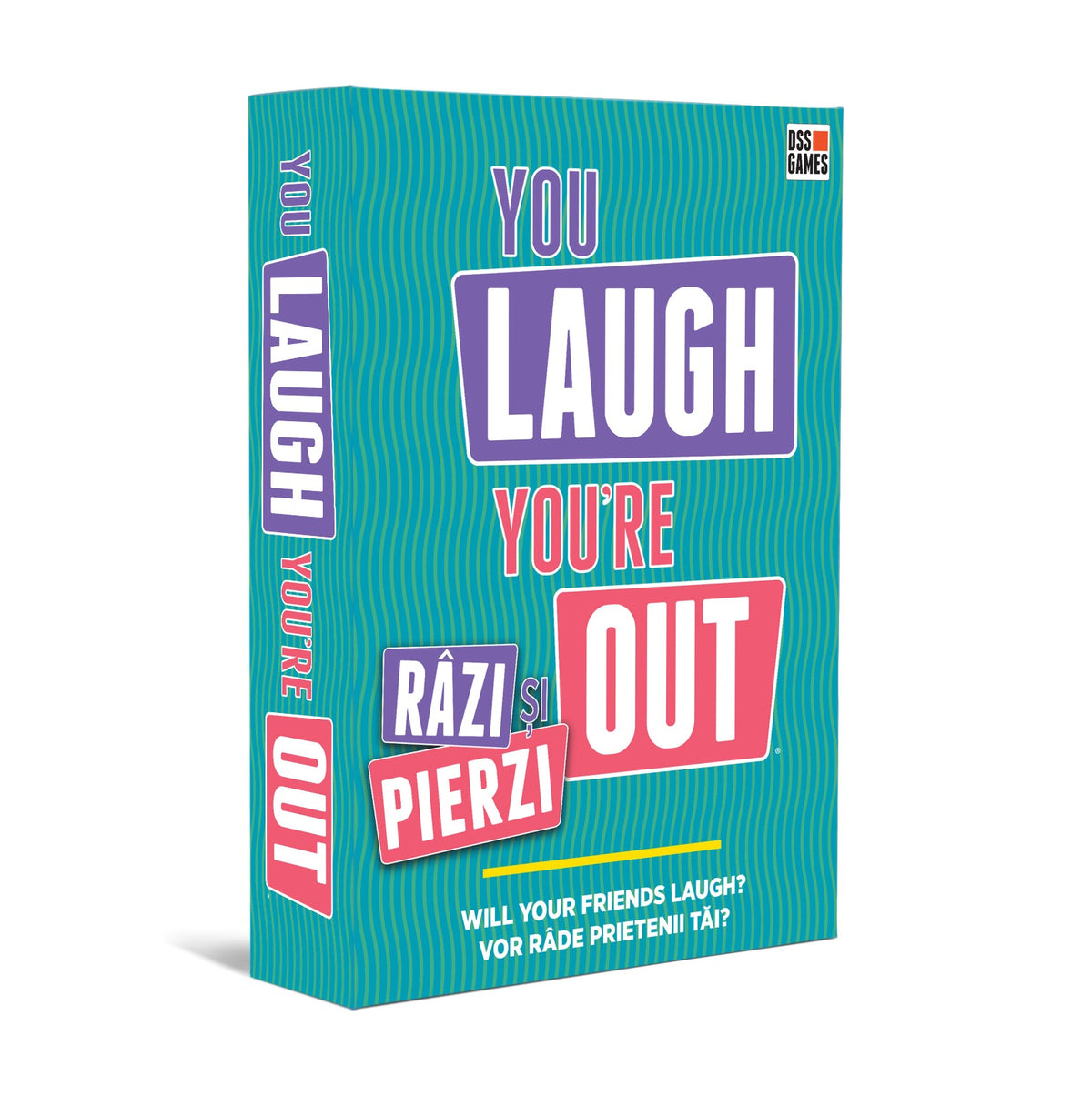 Joc societate Razi si Pierzi You Laugh you're out in limba Romana