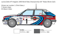 Kit de construit auto Lancia Delta HF Integrale, Lungime 16 cm, Scara 1:24, 3658