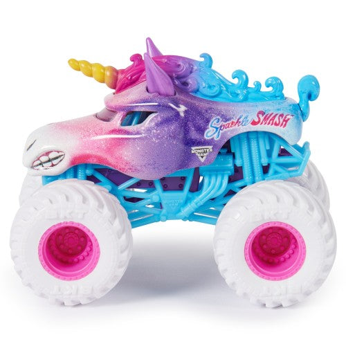 Set 2 masinute Monster Jam scara 1/16, Sparkle Smash vs Sparkle Smash, SPM6064128-20144320