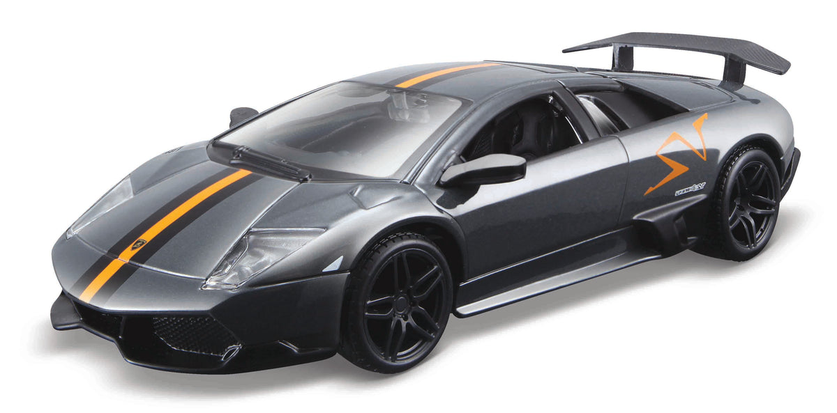Macheta Masinuta Bburago 1:32 Lamborghini Murcielago LP 670-4 SV Gri Metalic, BB43000-43052