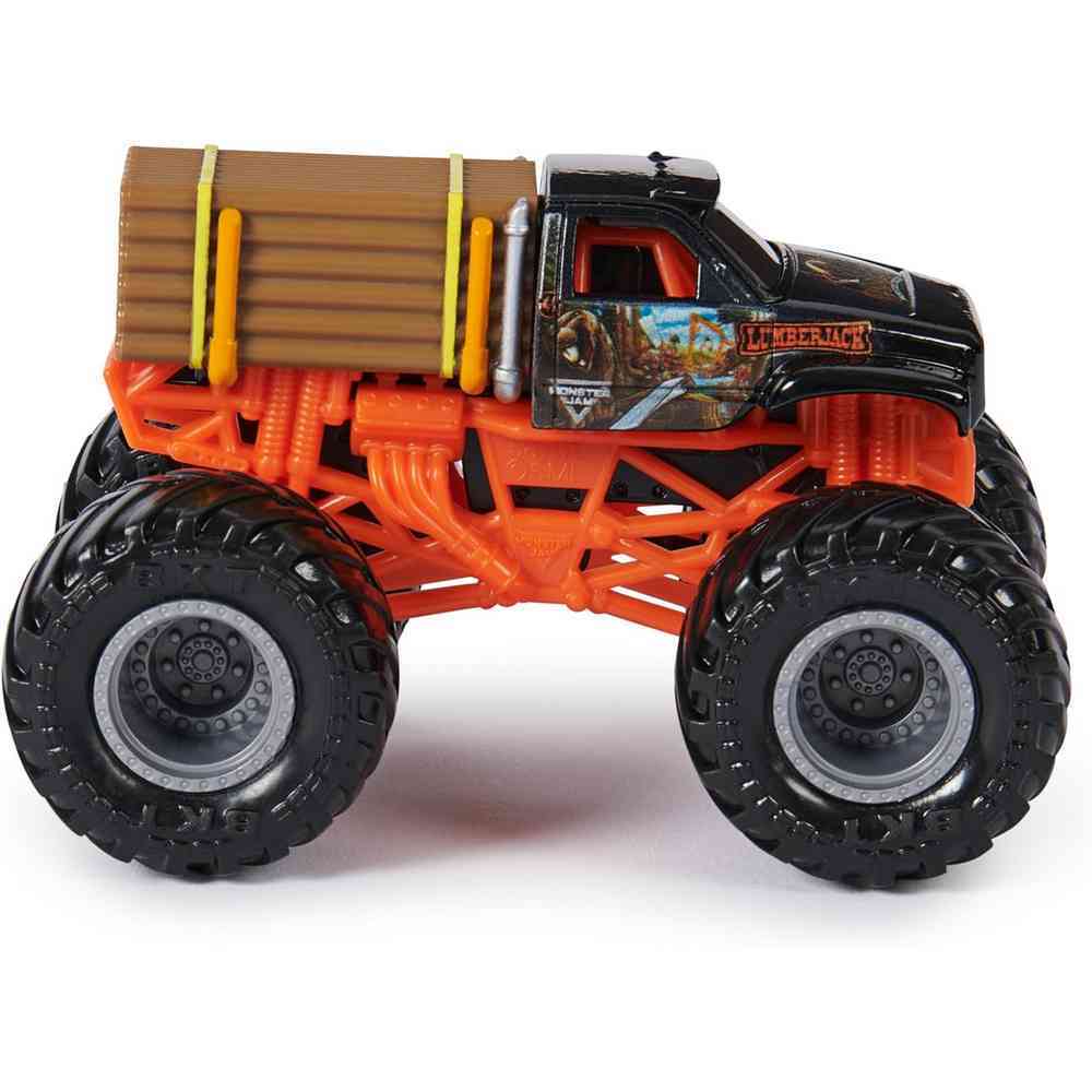 Set 2 masinute Monster Jam scara 1/16, Lumberjack vs Axe, SPM6064128-20144318