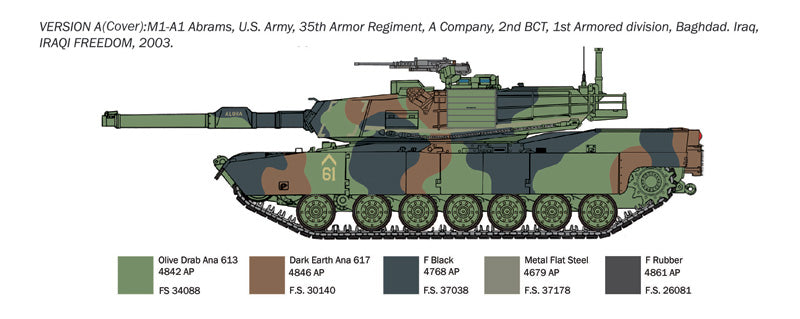 Macheta Militara De Construit M1A1 Abrams 1:35 Italeri It35108