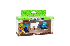 FIGURINE MINECRAFT 3D TOPPEEZ 3 BUC STEVE-SHEEP-ALLAY PMIMC2021-SSA