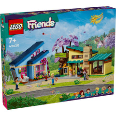 LEGO® Friends - Casele familiale ale lui Olly si Paisley 42620, 1126 piese