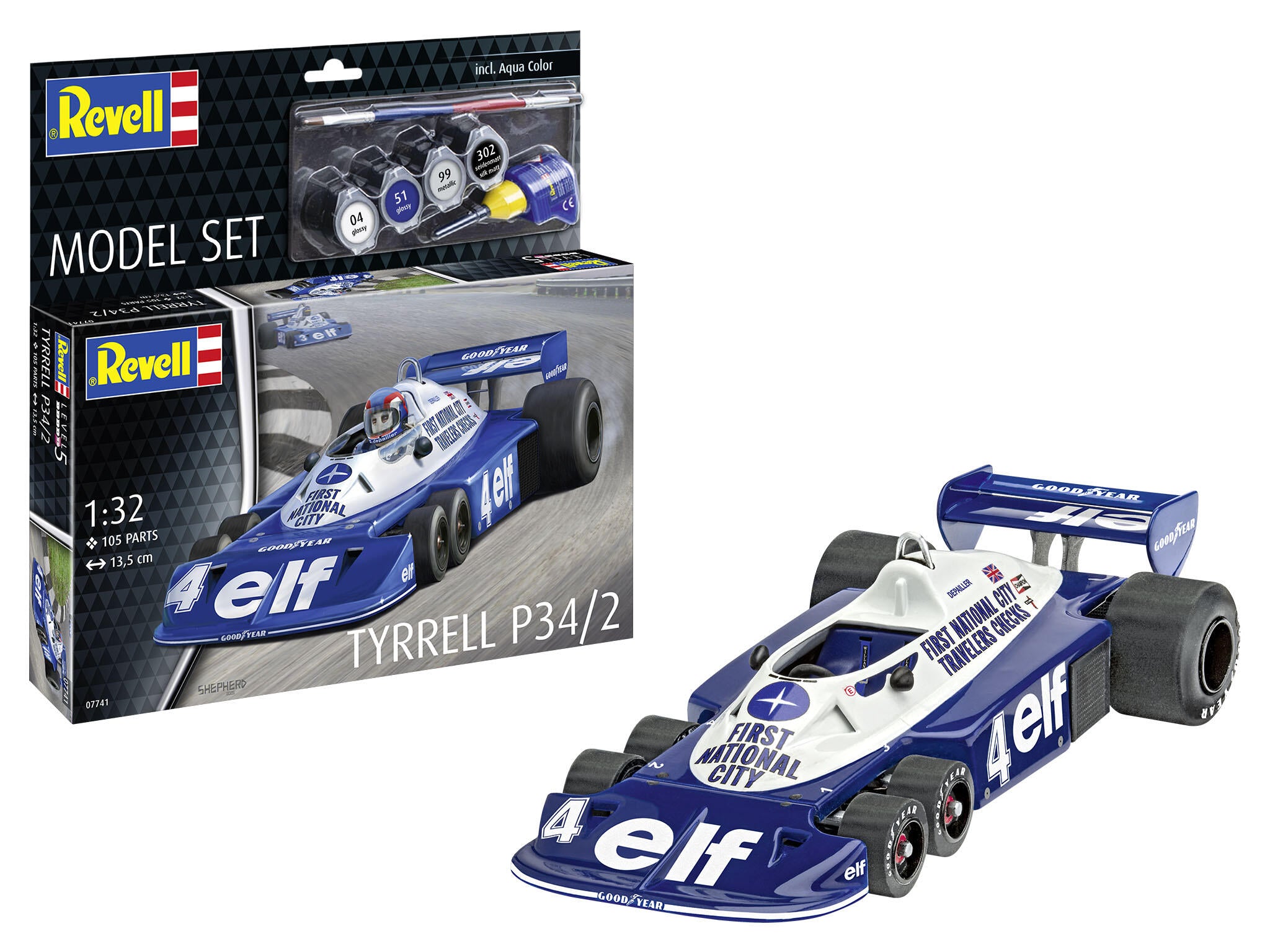 Set Model Tyrrell P34/2 6-Roti Revell Cu Accesorii De Baza