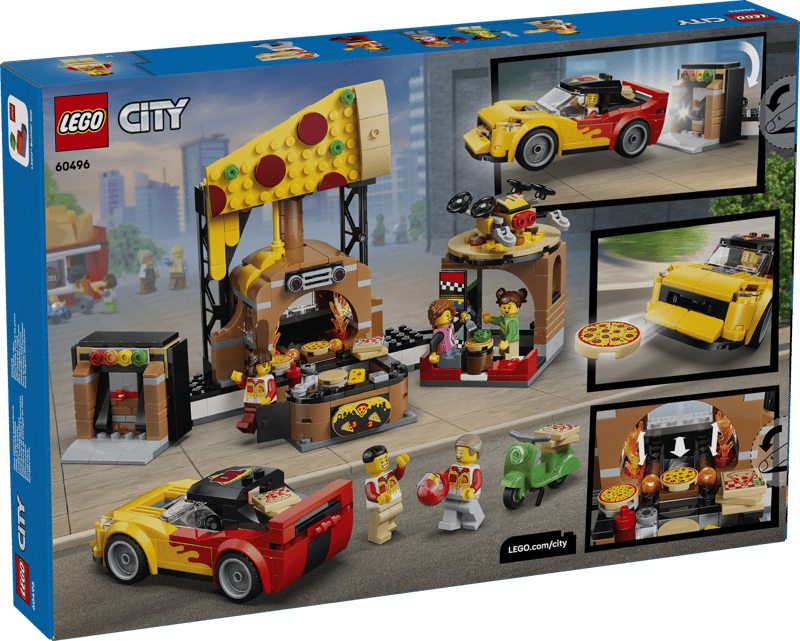 Set de constructie LEGO® City Experienta livrarii de pizza cu vehicule 60496, Jucarii pentru Copii de 6+ ani, Jucarii pentru Baieti si Fete, Idee de Cadou pentru Copii