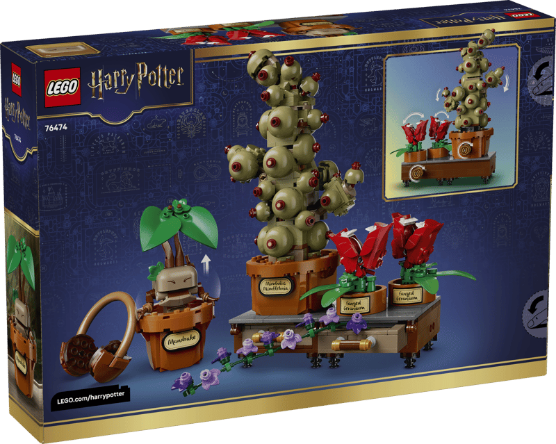Set de constructie LEGO® Harry Potter™ Plante pentru ora de ierbologie de la Hogwarts™ 76474, Jucarii pentru Copii, Jucarii pentru Baieti si Fete, Idee de Cadou pentru Copii, 817 piese