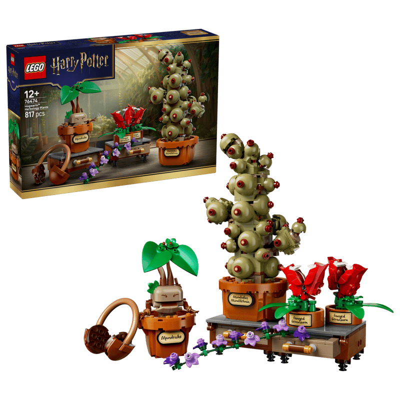 Set de constructie LEGO® Harry Potter™ Plante pentru ora de ierbologie de la Hogwarts™ 76474, Jucarii pentru Copii, Jucarii pentru Baieti si Fete, Idee de Cadou pentru Copii, 817 piese