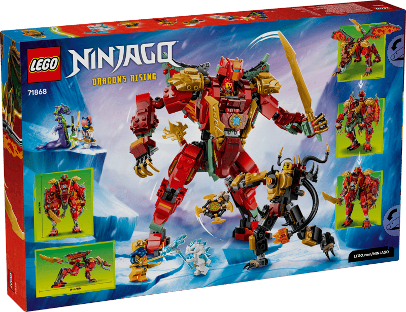 LEGO® NINJAGO® - Robotul dragon transformator al lui Wyldfyre 71868, 821 piese