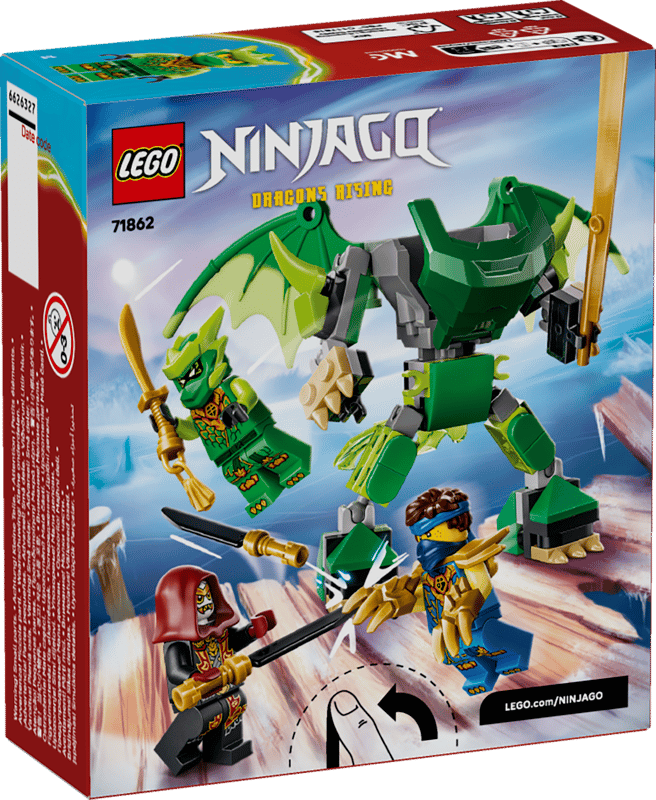 LEGO® NINJAGO® - Pachet de lupta cu robotul dragon al lui Lloyd 71862, 81 piese